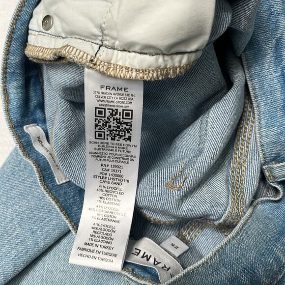 Frame Le High Straight Denim Jeans in Caye Sand Size 25 - Picture 8 of 16